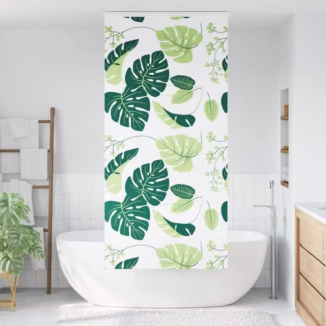 Berkfield Home White Opaque Shower Roller Blind with Cassette W/H: 110 x 240 cm