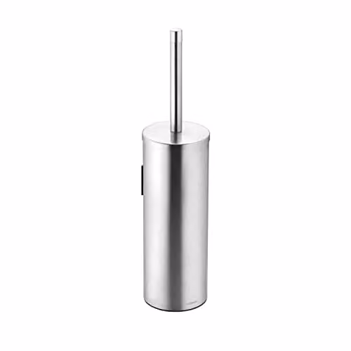 COSMIC Freestanding Toilet Brush Holder with Brush in Light Grey Matte Stainless Steel, W/D/H: 9.5 x 9.5 x 39 cm – 1