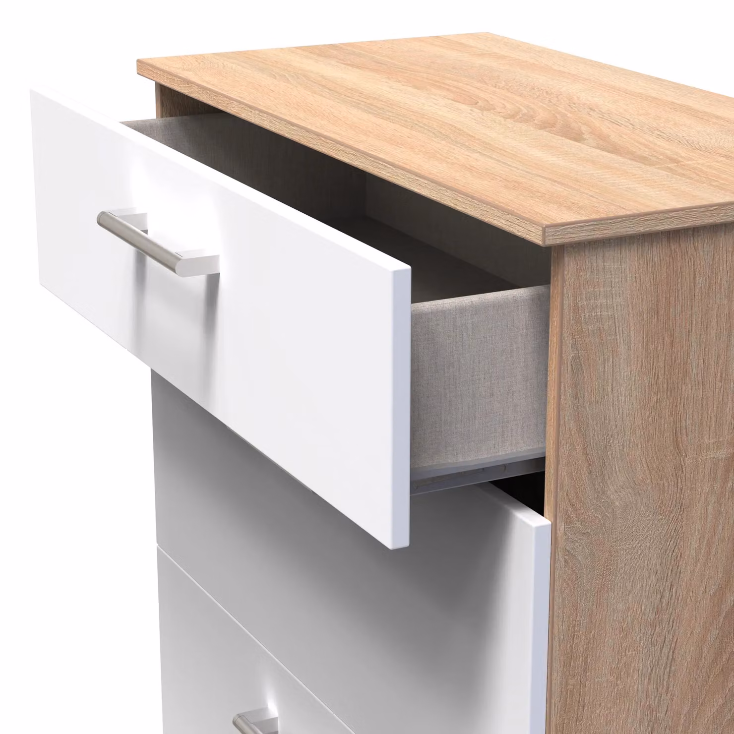 Ready Assembled 2 U Cornwall 3 Drawer Deep Chest in White and Multicolour – 2