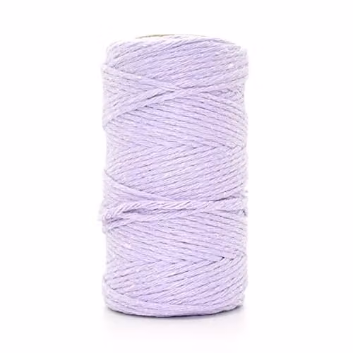 SolaDirect Premium Lilac Macrame Cord, 50 m of 5 mm Thick Natural Cotton Thread Yarn for DIY Crafts and Home Decoration