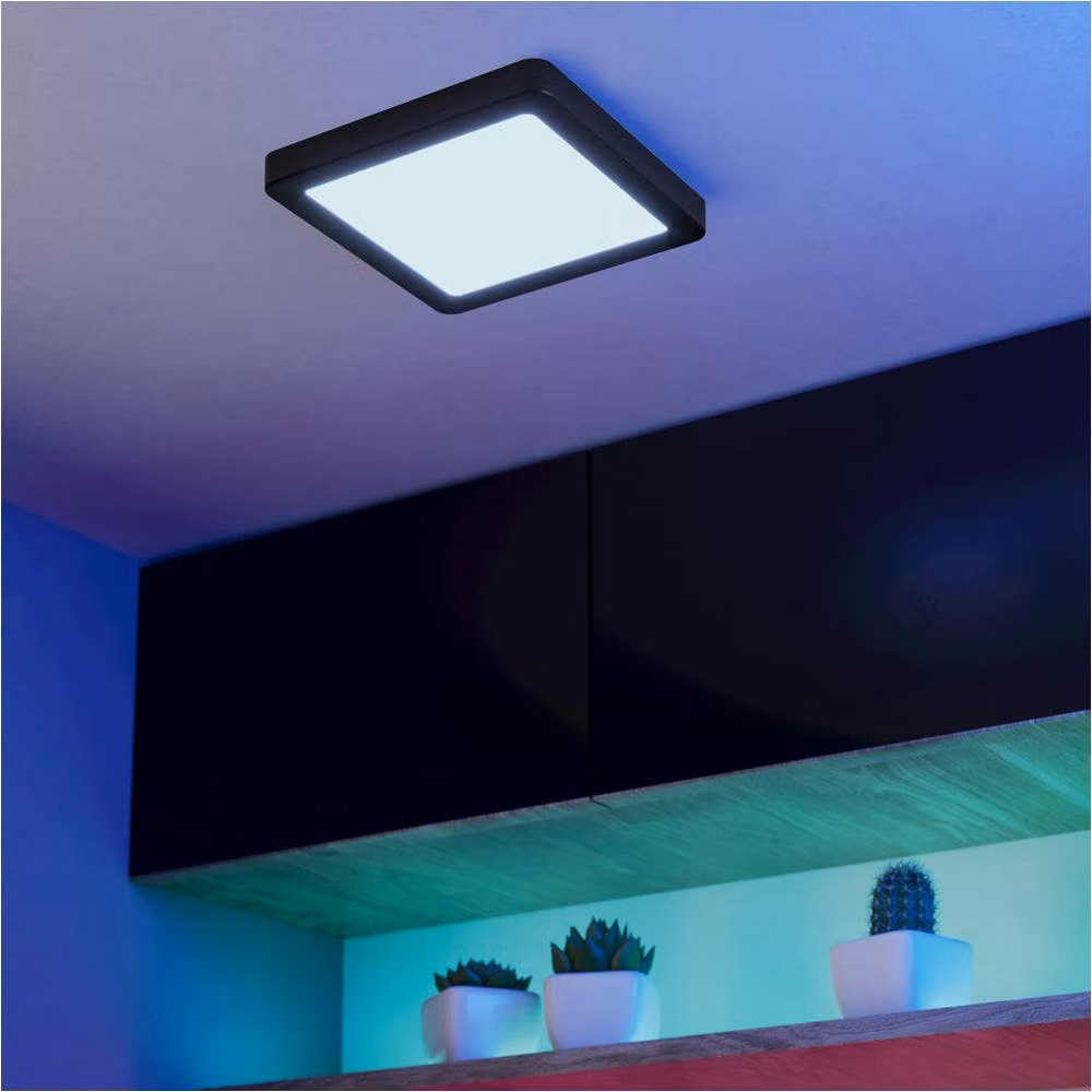 Loops 2 Pack Black Square LED Ceiling Lights for Modern Indoor Decor – 4