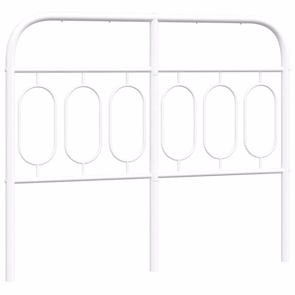 Berkfield Home Classic Metal Headboard in White, 120 cm – 2