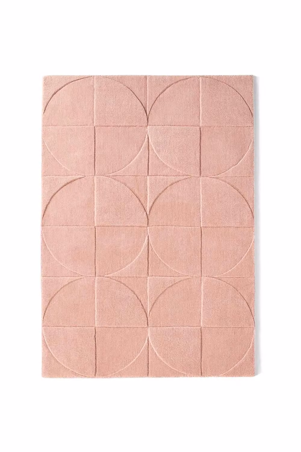 e-Rugs Origin Penny Geometric Wool Rug in Pink, W: 200 cm, D: 290 cm – 2