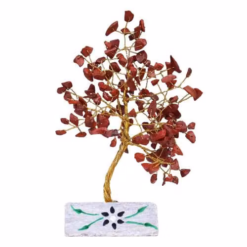Ancient Wisdom Red Jasper Gemstone Tree with 160 Stones – 3