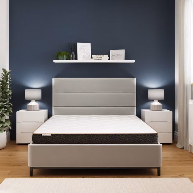 SleepyCastle Bonnell Spring Mattress in White, W/D/H: 140 x 200 cm