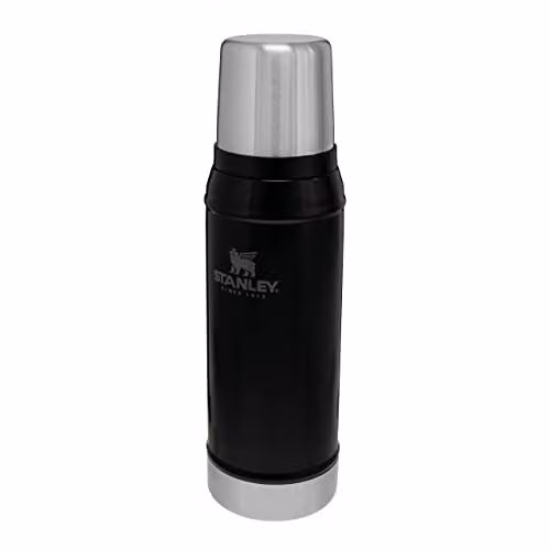 Stanley 1913 Classic Legendary Thermal Flask, 0.75 l, Matte Black, Vacuum Insulated and Leakproof Stainless Steel