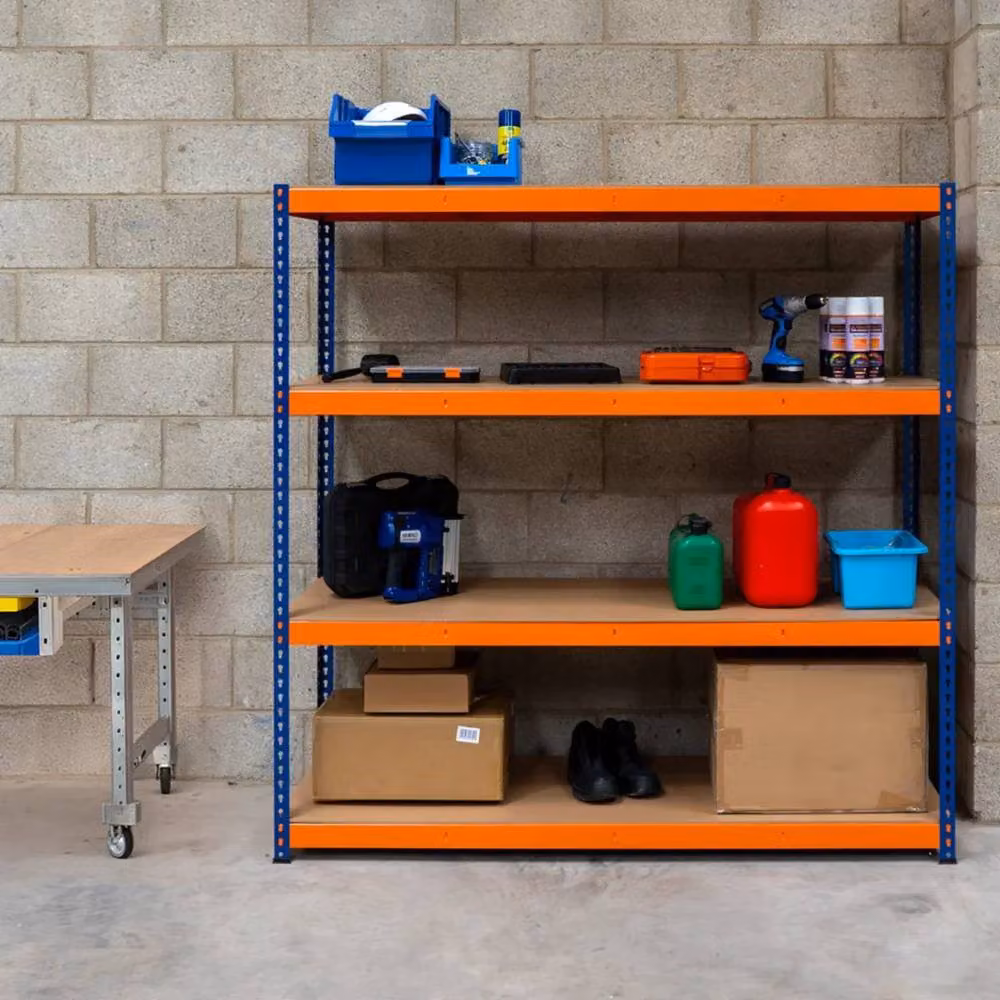 Monstershop S-Rax 4 Shelf Racking, Blue, W/D/H: 180 x 60 x 180 cm – 4