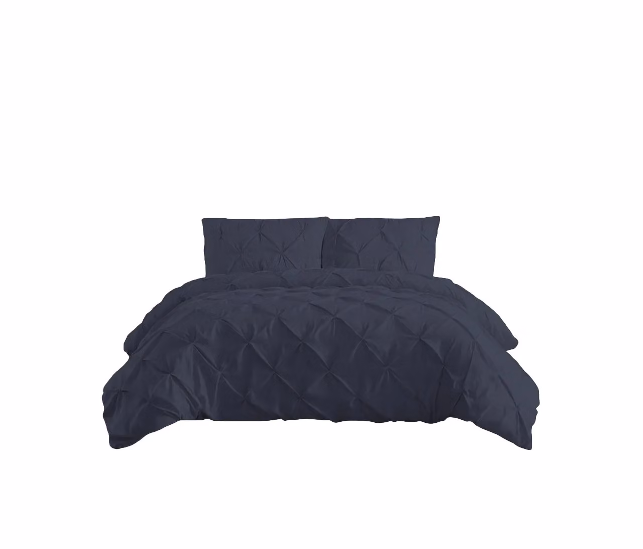 Home Sweet Home UK Grey Polycotton Pintuck Duvet Cover and Pillowcase Set, Super King, 220 x 220 cm – 2