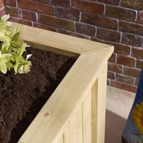 Rowlinson Signature Heritage Raised Deep Root Trough Planter in Brown, W: 190 cm, D: 70 cm, H: 31.6 cm – 3