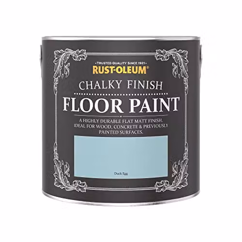 Rust-Oleum Scratch-Proof Water-Based Floor Paint in Matt Finish, Duck Egg Blue, 2.5 l – 3