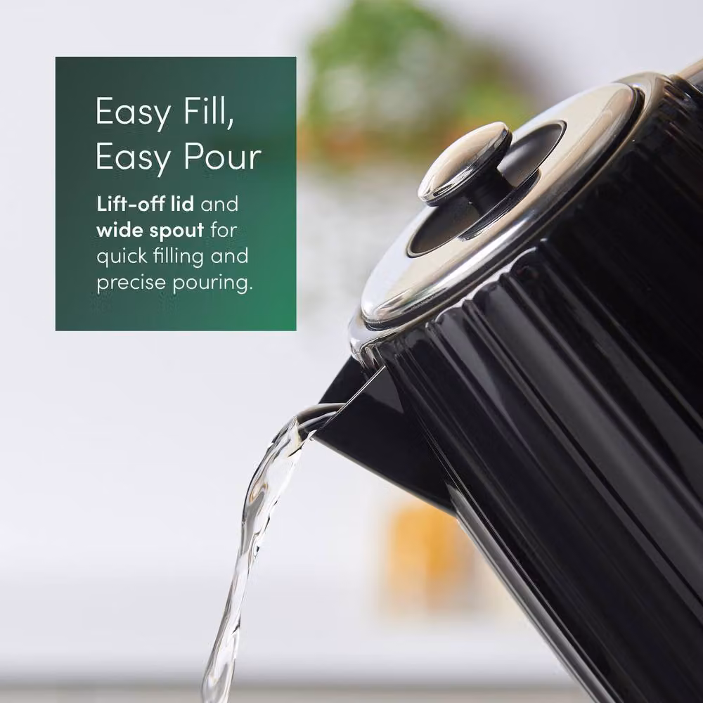 Emperial Cordless Electric Kettle in Black, 1.7L – 7
