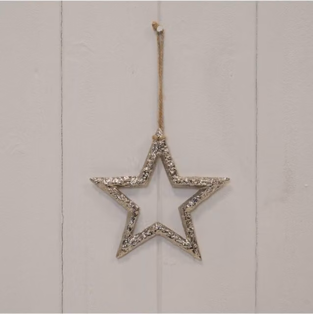 KDMD Silver Handcrafted Metal Star Pendant