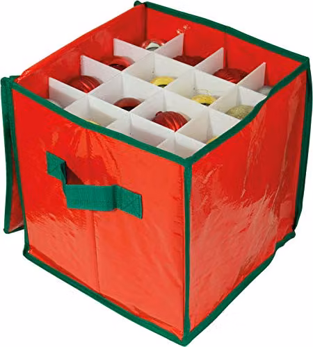 Netagon Seasonal Ornaments Storage Bag in Red, W/D/H: 32 x 31 x 31 cm