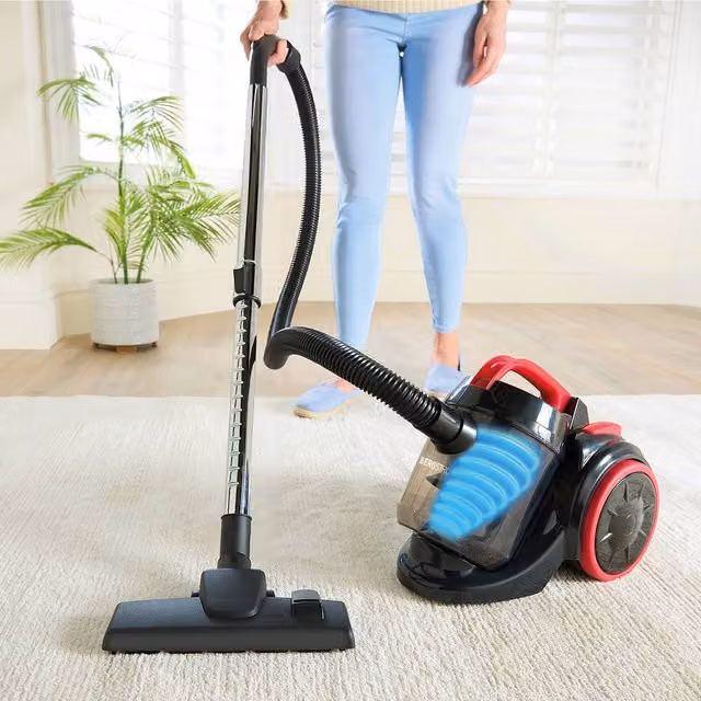 Bergstrom Lightweight Cyclonic Bagless Vacuum Cleaner in Black with HEPA Washable Filter – 1