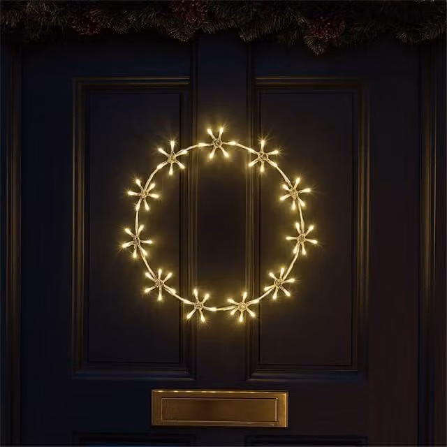Xmas Haus Warm White LED Metal Ring Outdoor Decoration, Diameter: 44 cm