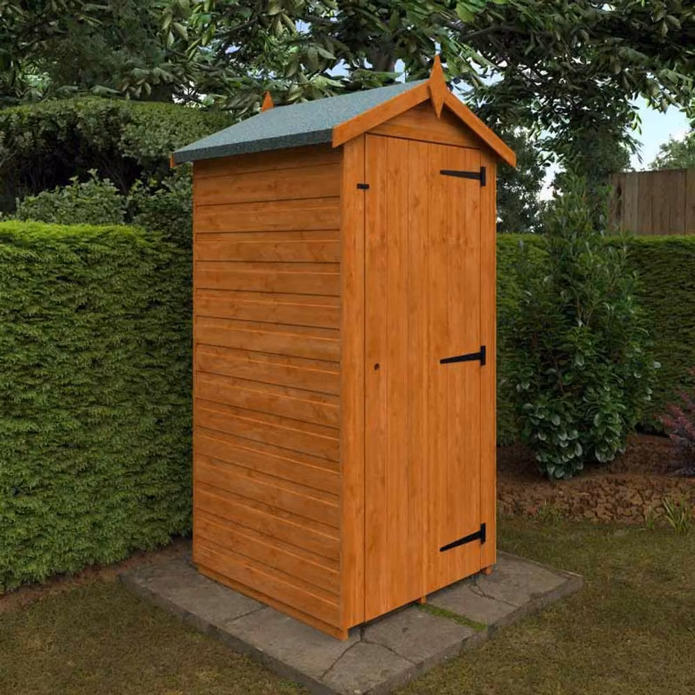 Buttercup Farm Tool Tower Tall Cabinet in Burnt Orange and Grey, Solid Pine Wood, W/D/H: 91.44 x 91.44 x 196.9 cm – 2