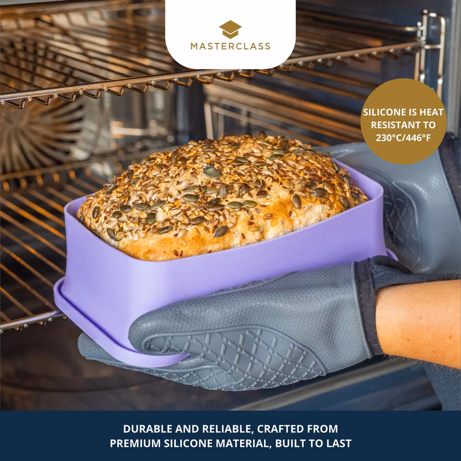 MasterClass 7 Piece Multicolour Silicone Non-Stick Baking and Roasting Set – 6