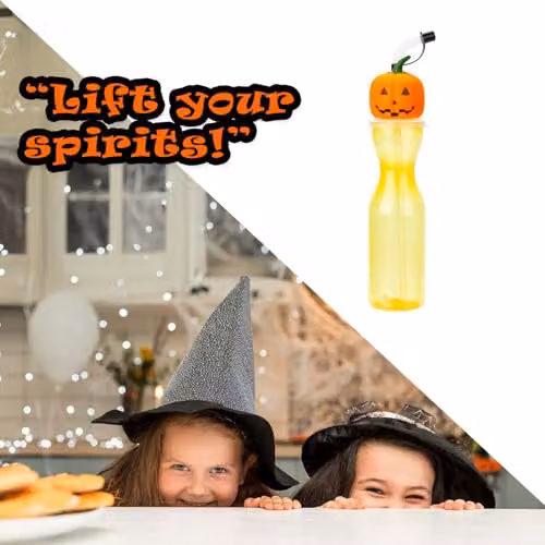 VFM e-Store Orange Pumpkin Halloween Bottle with Straw, 500ml – 7