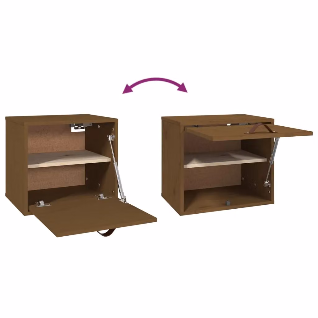 Berkfield Home Wall Cabinet in Honey Brown Solid Pine, W/D/H: 40 x 30 x 35 cm – 4