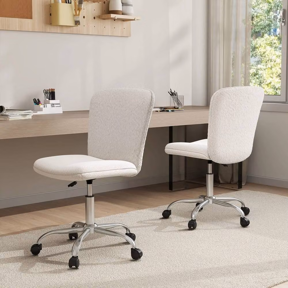 VOGREX Ergonomic Office Chair in White and Beige – 2