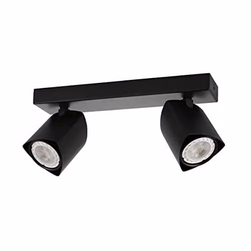 Netlighting Merusa Modern Twin Ceiling Spotlight GU10 in Black
