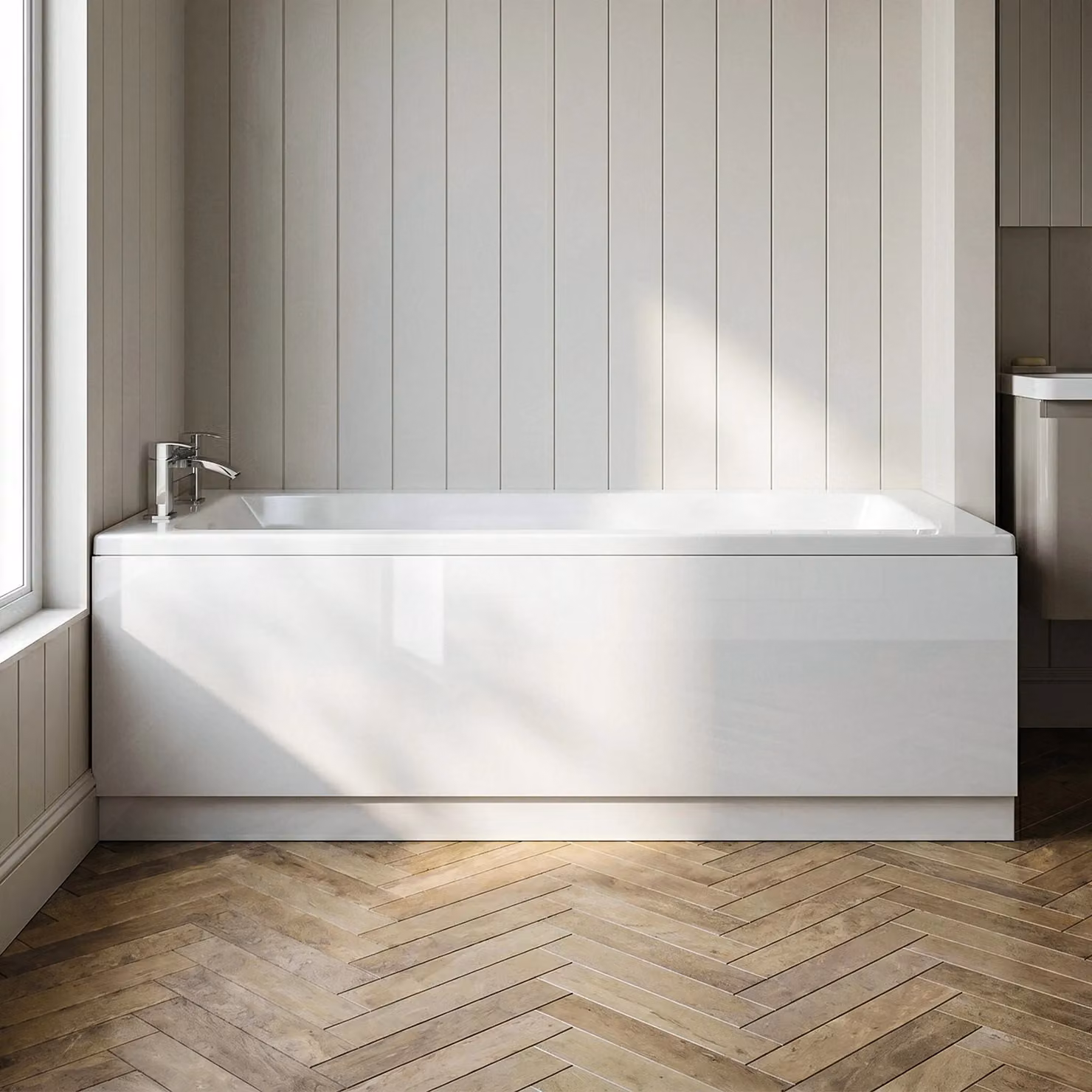 Balterley White MDF Bath Front Panel and Plinth – 2