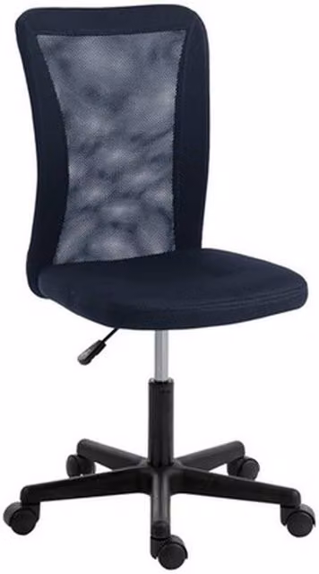 NESTLUNE Swivel Task Office Chair in Blue Fabric with Castors, W/D/H: 100 x 100 x 100 cm