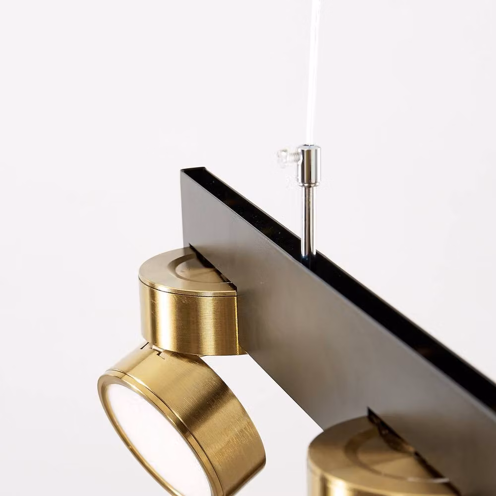 NIVOR 5 Light Modern Linear LED Pendant for Kitchen Islands and Bars in Gold/Brass or Black – 2
