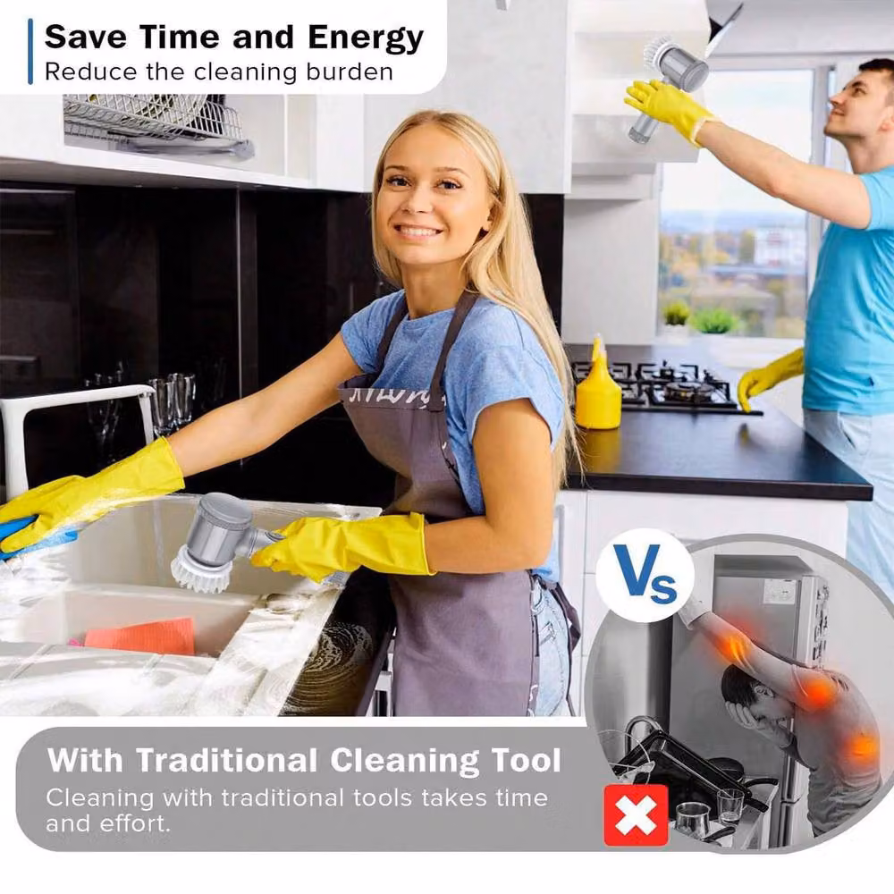 Quipulse Multi-functional Electric Cleaning Brush in White – 3