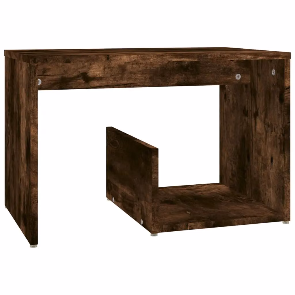 Berkfield Home Smoked Oak Side Table in Brown, W/D/H: 59 x 36 x 38 cm – 2