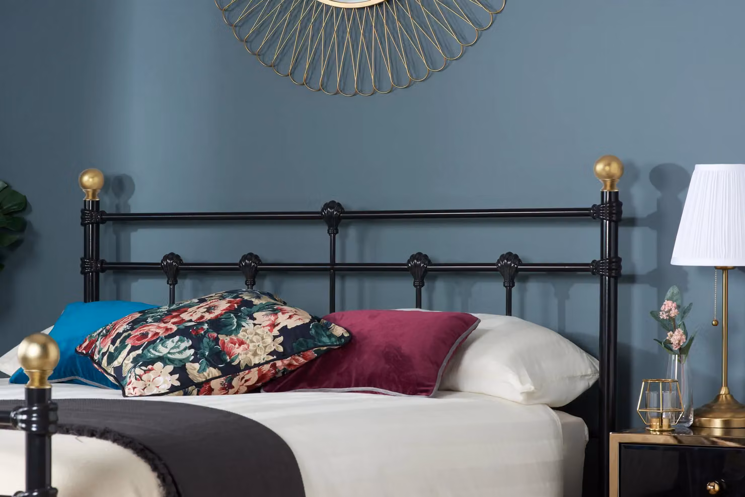 Birlea Atlas Black Metal Bed Frame W/D/H: 90 x 190 cm – 2