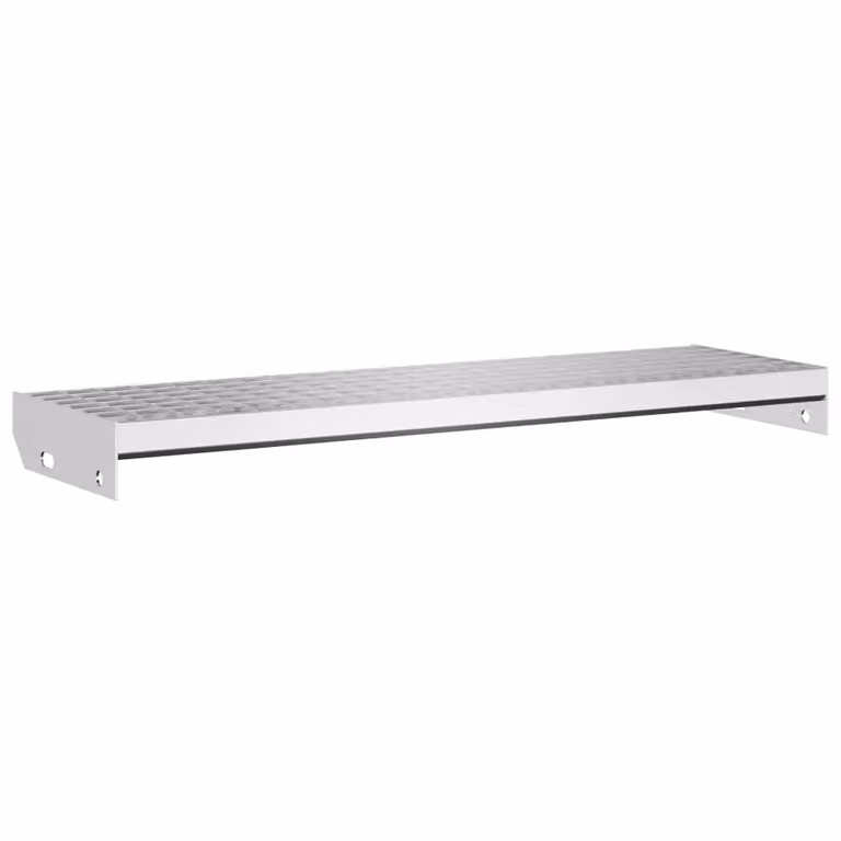 Berkfield Home Grate Step in Silver Galvanised Steel, W: 80 cm, D: 24 cm, H: 7 cm