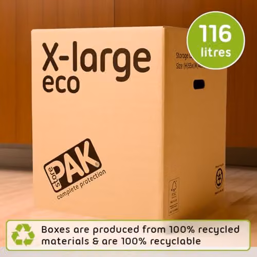 StorePAK Extra Large Brown Corrugated Cardboard Moving Boxes with Handles, 5 Pack – 2