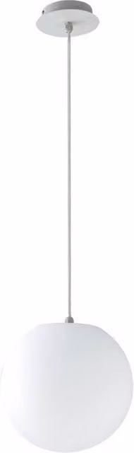 Netlighting Geco White Outdoor Globe Pendant Light with Glass Sphere and E27 Socket, IP65 Rated