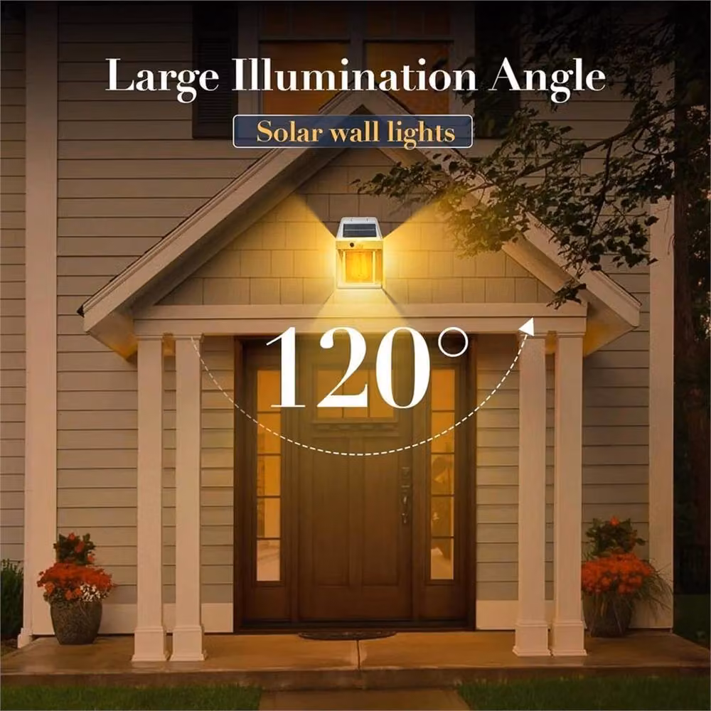 Nordara White Solar Powered Wall Lantern with PIR Motion Sensor for Garden and Terrace – 5