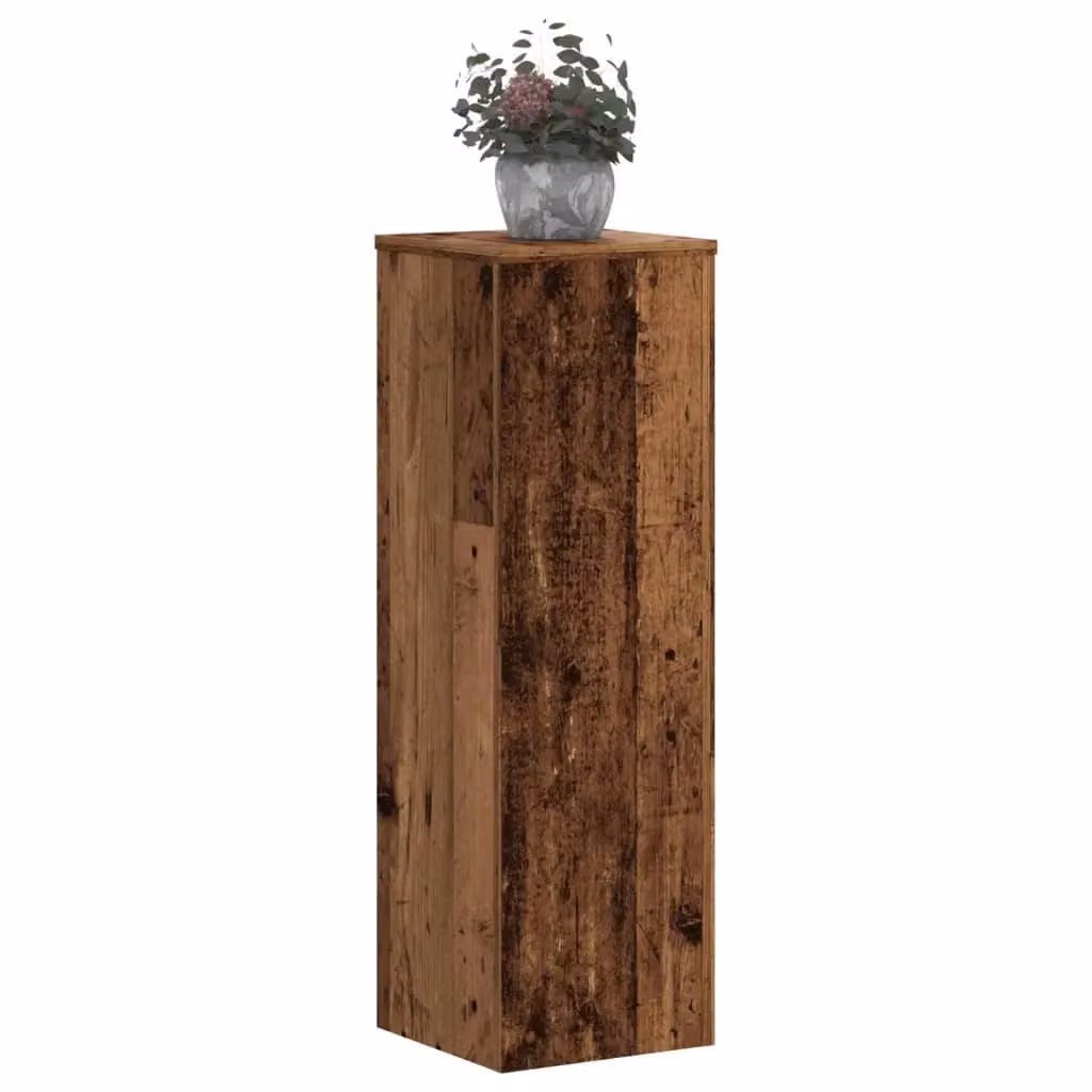 Berkfield Home Set of 2 Modern Square Plant Stands in Brown Engineered Wood, W/D/H: 25 x 25 x 80 cm – 3