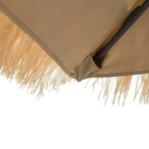vidaXL Garden Parasol with Steel Pole and Polyester Canopy, Brown, W: 300 cm, D: 200 cm, H: 250 cm – 3