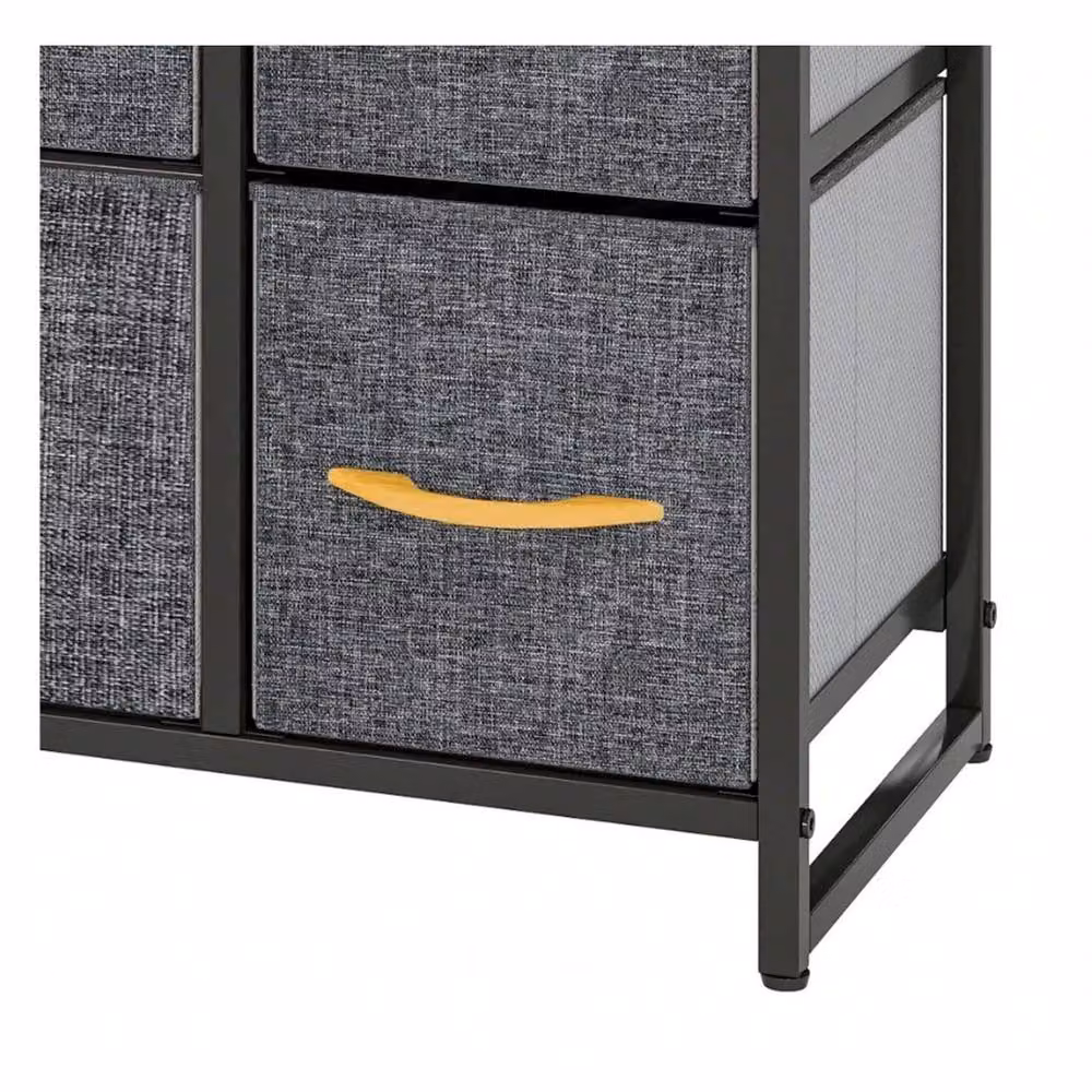 VOGREX Grey 7 Drawer Fabric Storage Chest with Steel Frame – 4