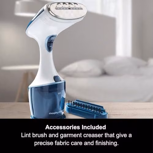 Morphy Richards Express Handheld Garment Steamer, 1750W, White and Blue – 6