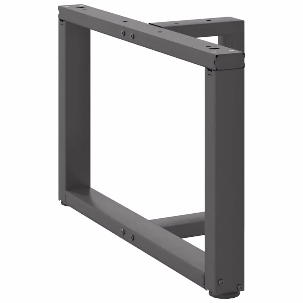 Berkfield Home T-Shaped Coffee Table Legs, 2 Piece Steel Set in Anthracite and Black, W: 70 cm, D: 25 cm, H: 42-43 cm – 2