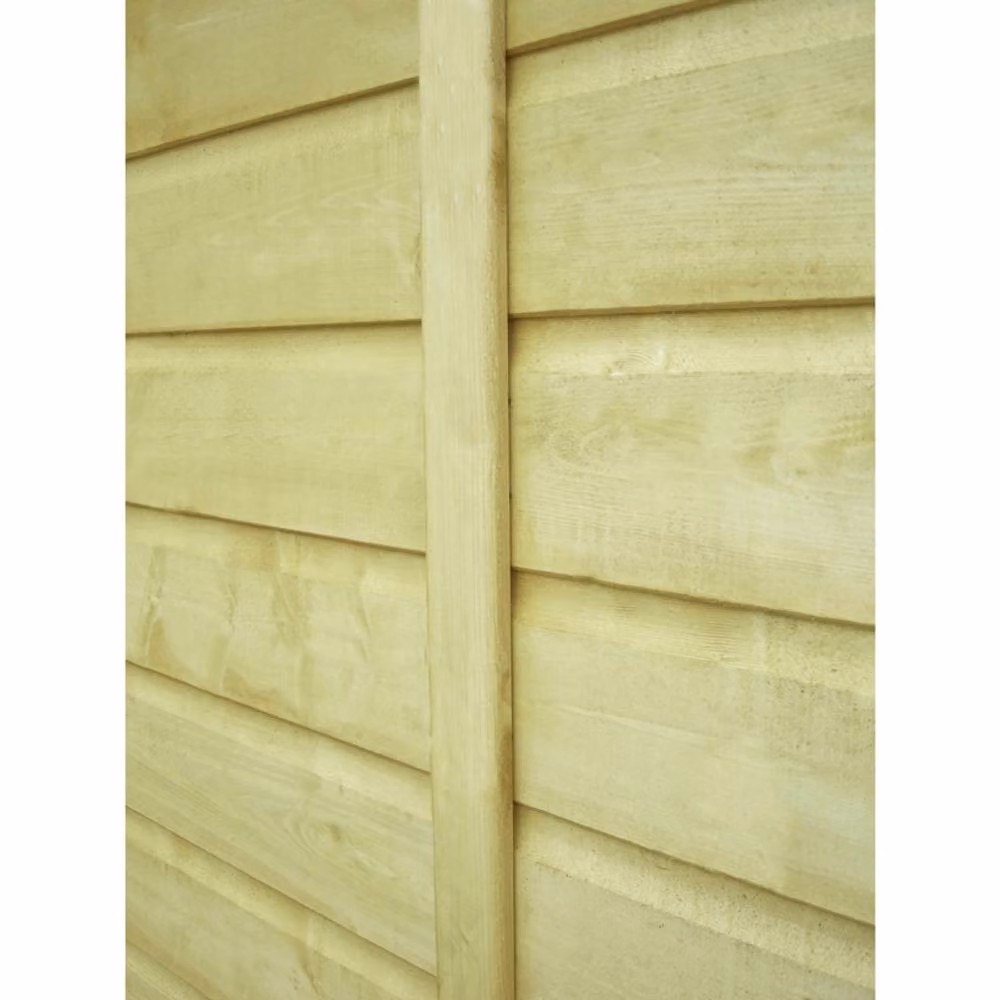 Shires Brown Shiplap Corner Garden Shed with Double Doors and Window