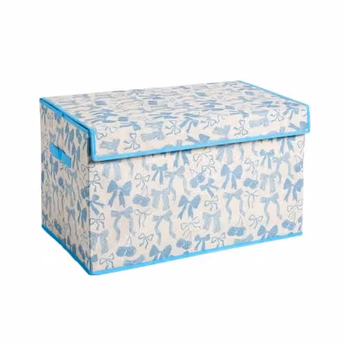 OHS Blue Foldable Fabric Storage Box with Lid – 1