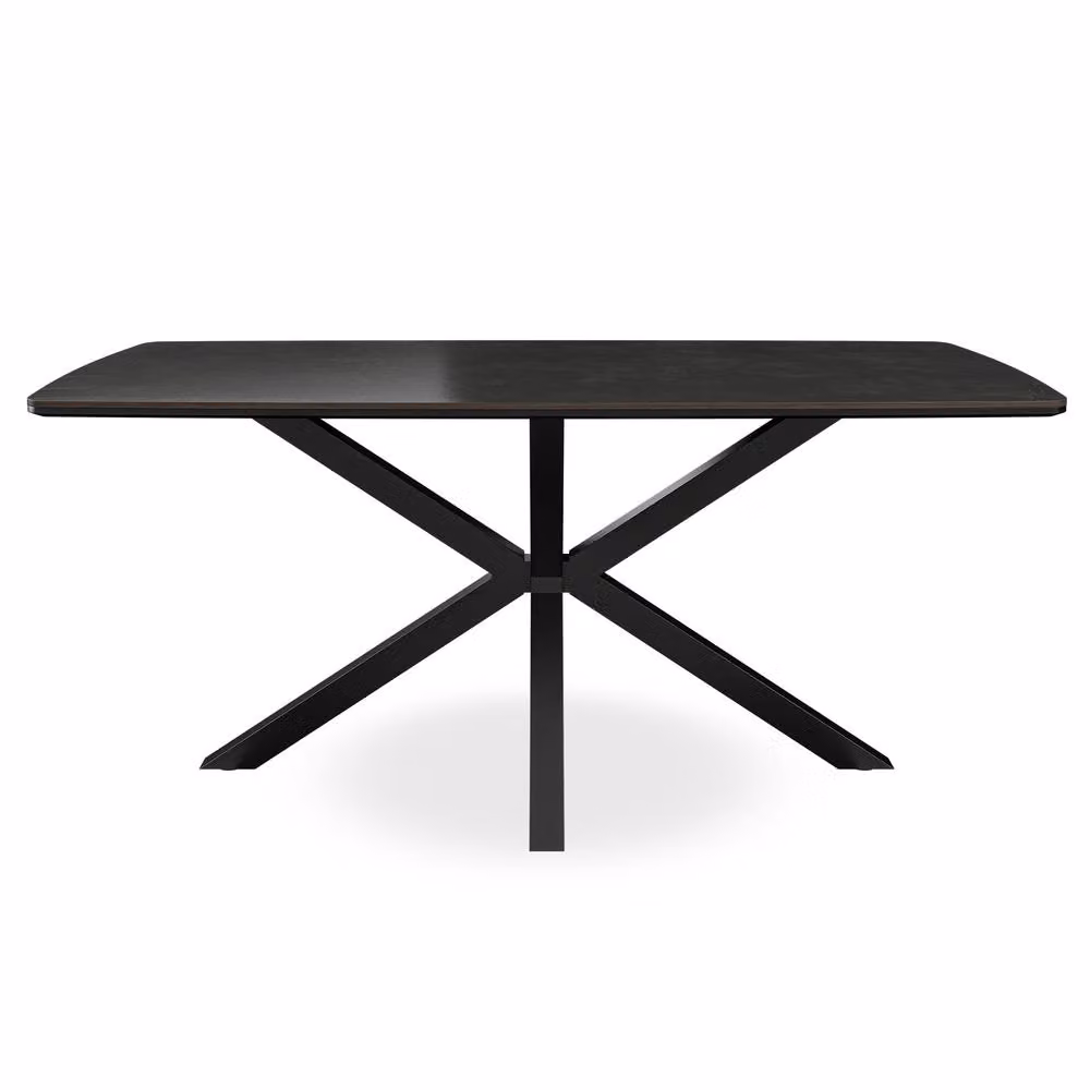 More4Homes Juno Concrete Ceramic Dining Table and 6 Nova Velvet Chairs in Grey – 2