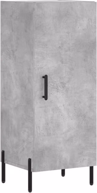 Berkfield Home Modern Sideboard in Concrete Grey, W/D/H: 34.5 x 34.5 x 90 cm