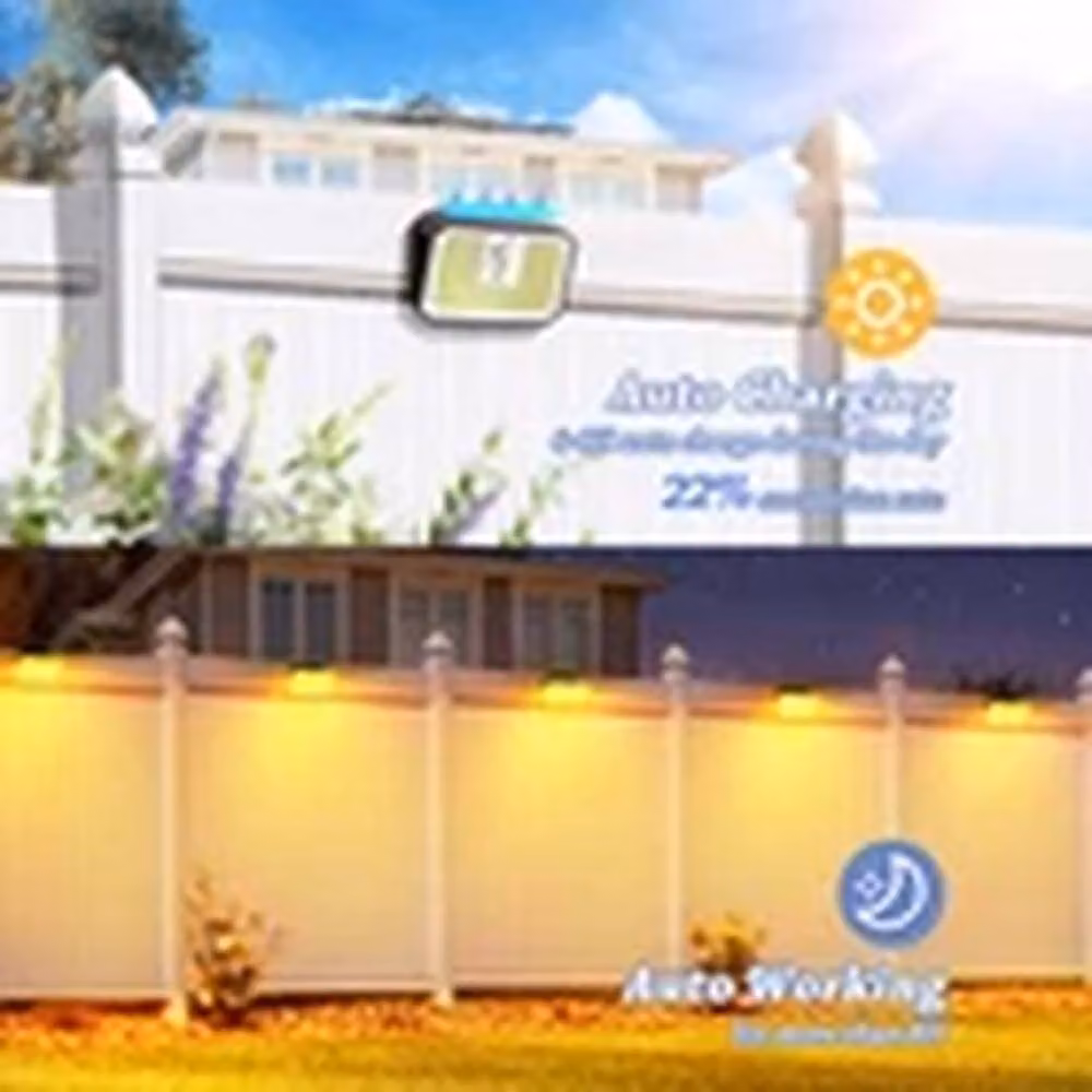 EONLION 2-Piece Solar Powered Motion Sensor LED Wall Lights in Black for Garden and Steps – 3
