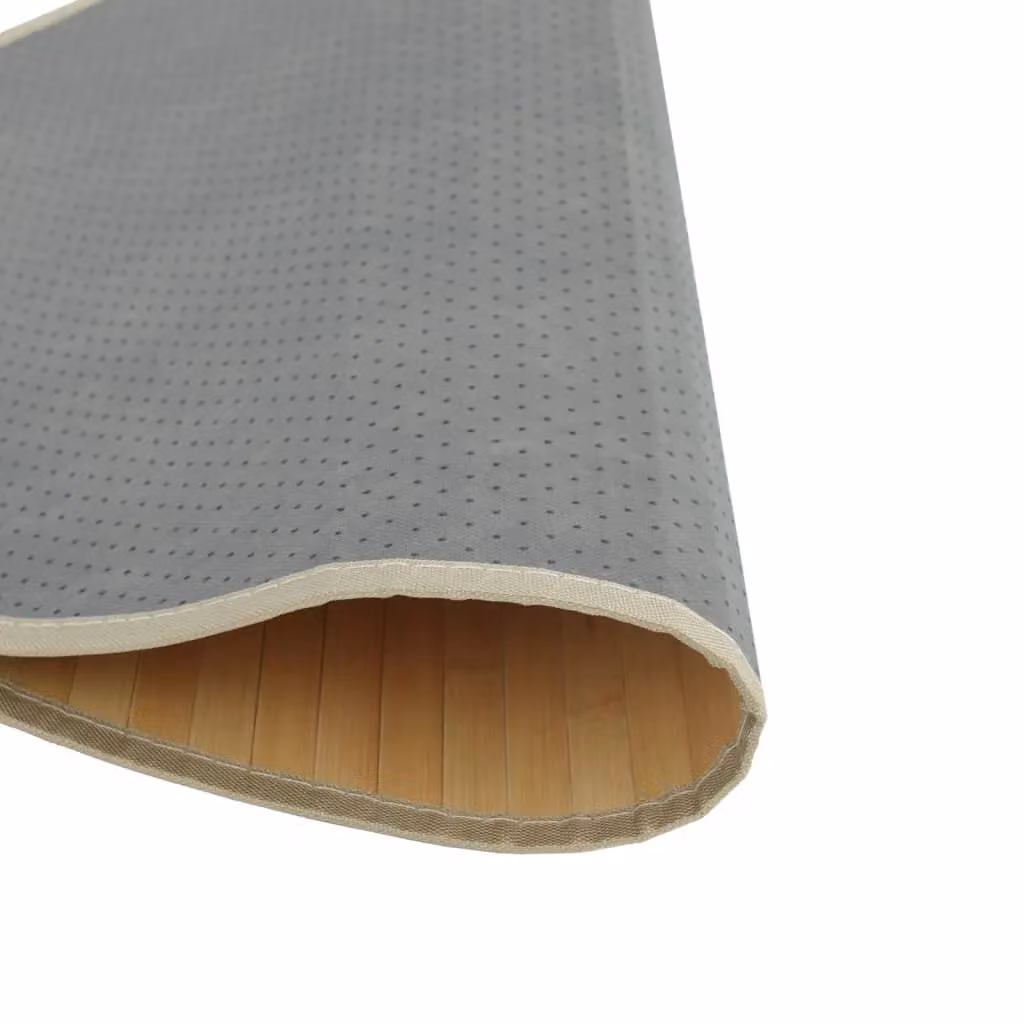Berkfield Home Round Bamboo Rug in Beige, Diameter: 60 cm – 3