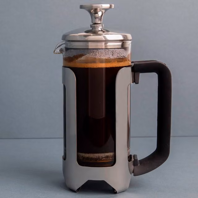 La Cafetiere Roma French Press Coffee Maker in Grey, Copper and Silver, Diameter: 12 cm