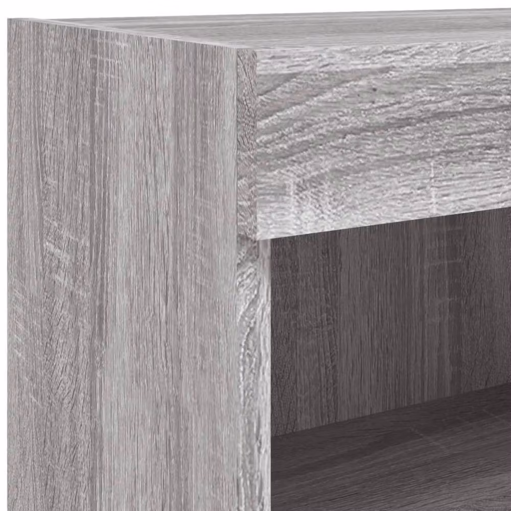 Berkfield Home Modern TV Cabinet with LED Lights in Grey Sonoma, W/D/H: 80 x 30 x 30 cm – 8
