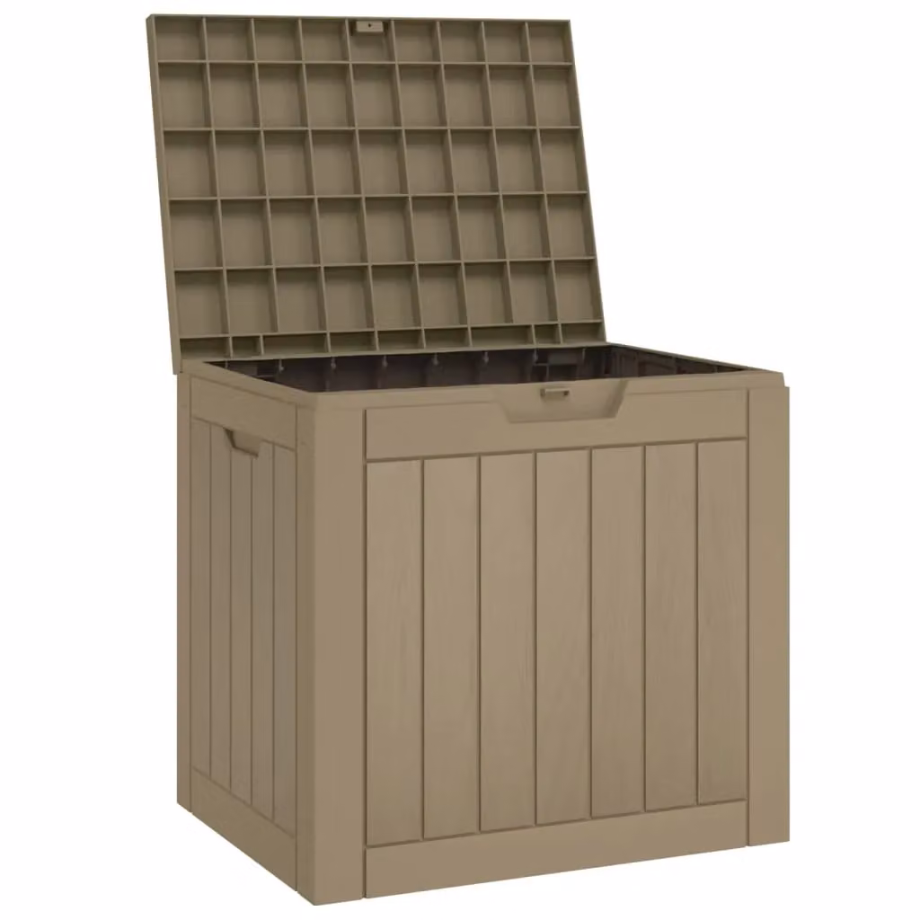 Berkfield Home Garden Storage Box in Brown Plastic, W/D/H: 55.5 x 43 x 53 cm – 2