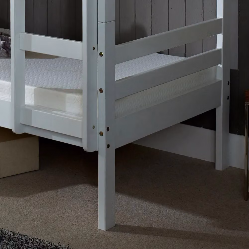 Rest Relax Devon White Solid Wood Two-Level Bunk Bed for Children, W/D/H: 90 x 190 cm – 4